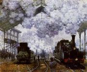 Claude Monet The Gare Saint-Lazare Arrival of a Train china oil painting reproduction